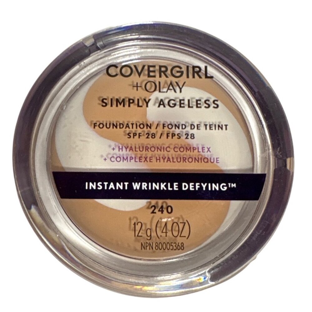 Covergirl Olay Foundation Simply Ageless Natural Beige 240 SPF 28 Hyaluronic Exp